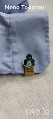 Комплект копчета за ръкавели и игла за вратовръзка старинни, снимка 6 - Други - 53579253