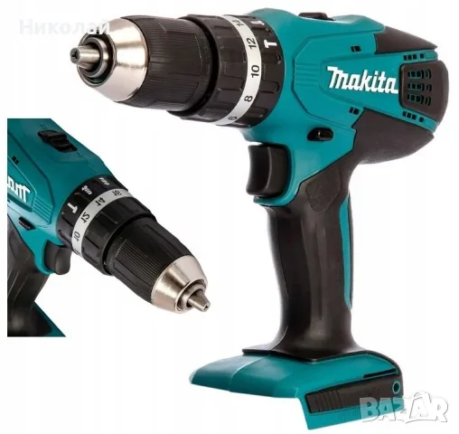 Makita HP457D Винтоверт с 3 функции + Зарядно (Без Батерия). Внос от Англия.