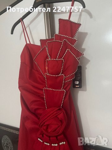 Нова дълга червена рокля размер S/M, снимка 3 - Рокли - 40874866