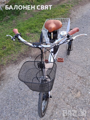 Велосипед с 3 колела и електромотор - Хибрид 36V-10.5Ah Безплатна Доставка, снимка 9 - Велосипеди - 40061856