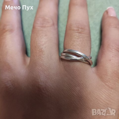 Сребърен пръстен (171), снимка 4 - Пръстени - 41409083