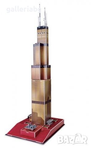 3D пъзел: The Willis Tower (Sears Tower) - Уилис Тауър (Сиърс Тауър) - 3Д пъзели, снимка 1 - Игри и пъзели - 39318919