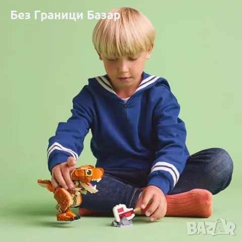 Ново Лего LEGO Jurassic World Ти-рекс фигурка - Подвижна глава и челюсти, снимка 6 - Конструктори - 48982179