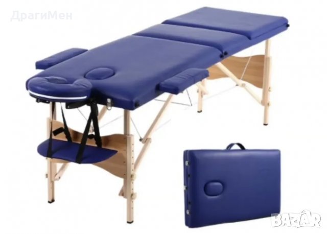 6 Дървена масажна маса Zenet с ФИКСИРАНА Цена 10 лева за доставка Zenet Zet-1047 размер М тъмносиня, снимка 2 - Кушетки - 39115814