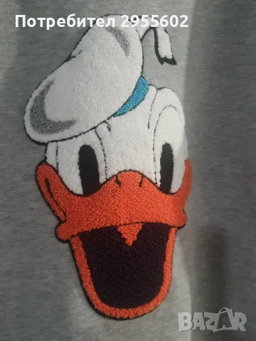 GUCCI Donald Duck сив суитчър XL, снимка 4 - Суичъри - 47366037