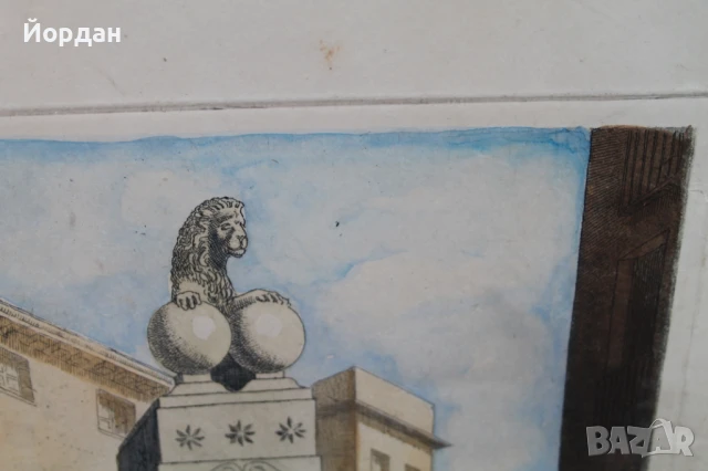 Стара Френска литография, снимка 3 - Колекции - 50474504