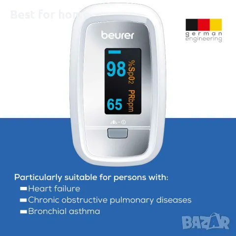 Пулсов оксиметър Beurer PO30 висок клас на точност, снимка 2 - Уреди за диагностика - 48743619
