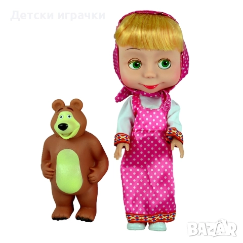 Кукла Маша и Мечокът с приказка на български език, с мечока , снимка 2 - Кукли - 52683685