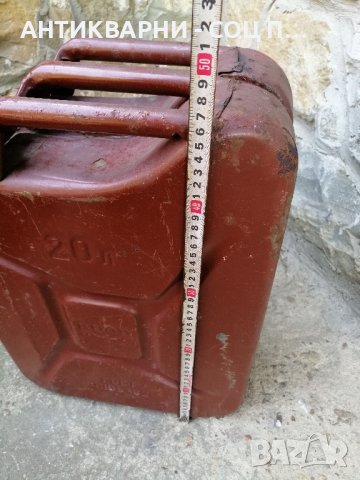 Стара Соц Метална Туба За Гориво / 20 Литра / 1989 г. , снимка 2 - Антикварни и старинни предмети - 41534224