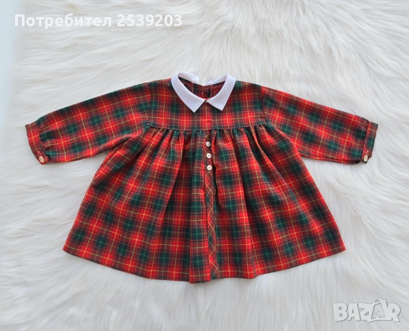 Коледна рокля 3-6 месеца, снимка 6 - Бебешки рокли - 52453712