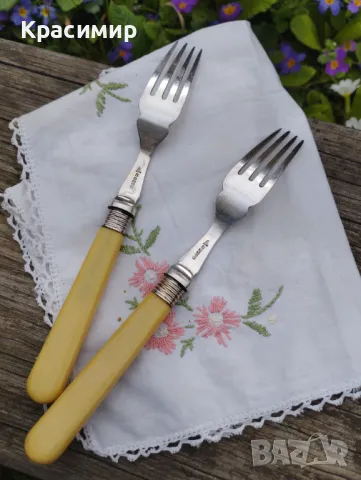 посребрени вилици Дължина: 17,5 см 💰 8 лв за брой 📦Изпращам с Еконт, снимка 2 - Антикварни и старинни предмети - 48341635