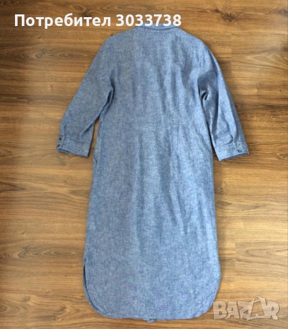 Boden Лелено-памучна миди рокля тип риза, снимка 3 - Рокли - 41697504