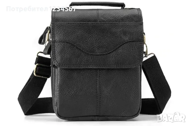 Нова луксозна мъжка чанта- кожена, снимка 1
