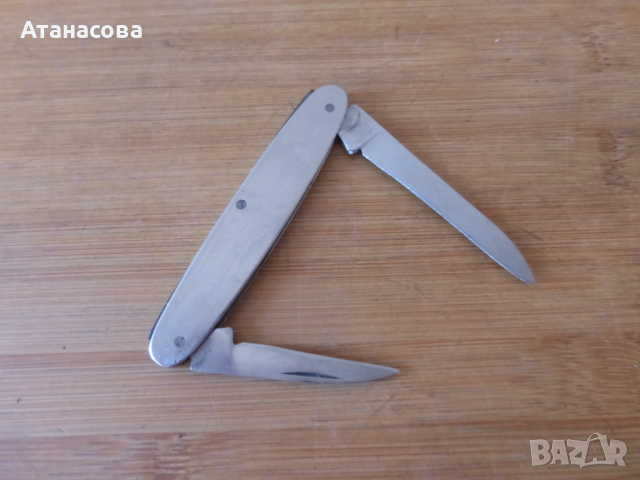 Джобно ножче 2 остриета метално , снимка 2 - Антикварни и старинни предмети - 44671390
