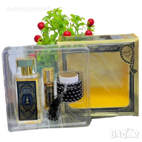 Арабски сет - Парфюм, рол-он и броеница Ameer Al Oud Arabian Nights, снимка 2 - Мъжки парфюми - 51992948