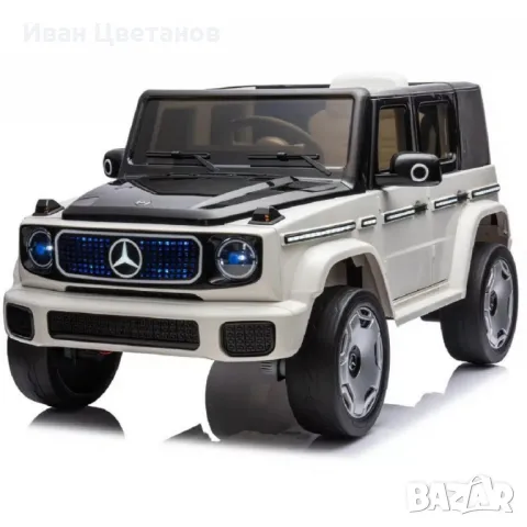 Акумулаторен джип Mercedes EQG Electric G-Class 12V с отварящи се врати меки гуми 4x4, снимка 7 - Коли, камиони, мотори, писти - 48633866