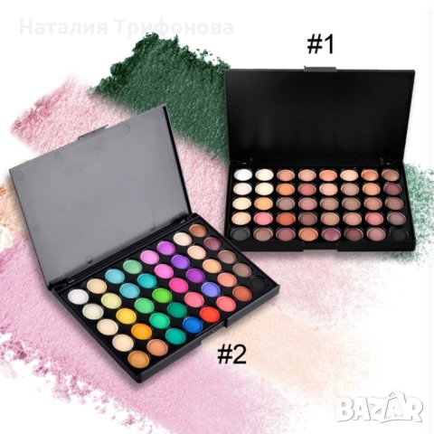 Палитра с 40 бр. сенки за очи с дълготраен ефект и матов завършек, снимка 2 - Декоративна козметика - 52680728