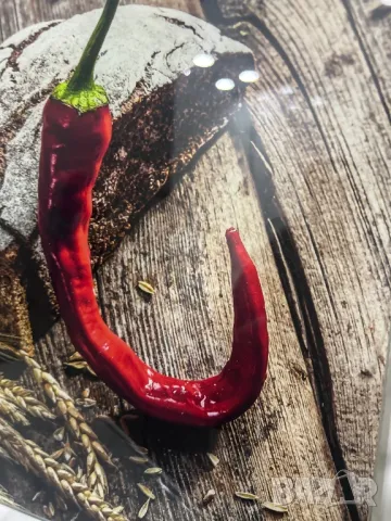 Плот кухня Картина Люти чушки/ плот 20 х 20см, принт стъкло, Glasspik Germany, снимка 3 - Картини - 49372009