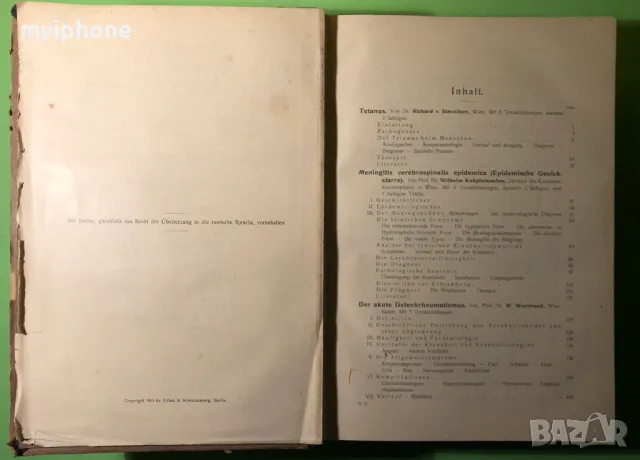 Стара Книга Патология и Лечение на Инфекциозни Болести 2 част 1919 г./1271 страници, снимка 5 - Специализирана литература - 49160295