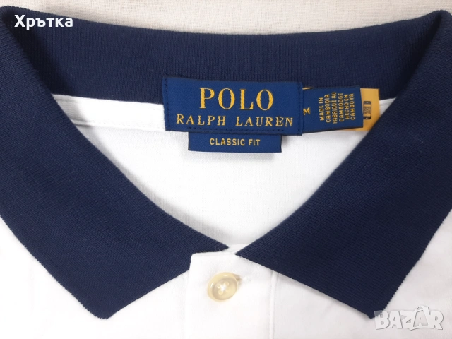 Polo Ralph Lauren Soft Cotton - Оригинална мъжка тениска с яка р-р M, снимка 8 - Тениски - 53463490