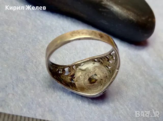 Стар ФЛОРАЛЕН СКЪПОЦЕНЕН СРЕБЪРЕН ПРЪСТЕН СРЕБРО 925 с ЧИСТ ПЛАНИНСКИ КРИСТАЛ АЖУРНА ИЗРАБОТКА 49974, снимка 8 - Пръстени - 49272971
