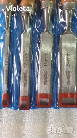 Комплект дърводелски длета 6, 12, 18, 24мм, снимка 2 - Други инструменти - 53462816