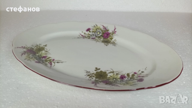 Голяма салатна чиния, елипса, българска