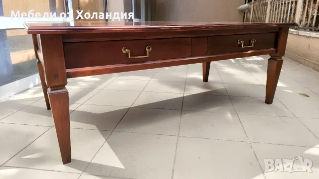 Холна маса от масив с чекмеджета, снимка 7 - Маси - 55976233
