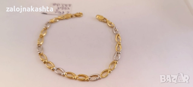 Нова-Златна гривна-2,74гр/14кр, снимка 8 - Гривни - 52732432