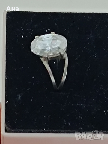 Красив сребърен пръстен с камък Ж321, снимка 2 - Пръстени - 44697413