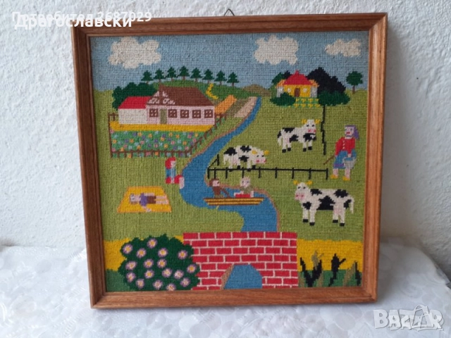 Рамки: стара метална рамка с орнаменти, бронз, статуетка с кобилица, други рамки, гоблен с дървена, снимка 13 - Антикварни и старинни предмети - 28885957