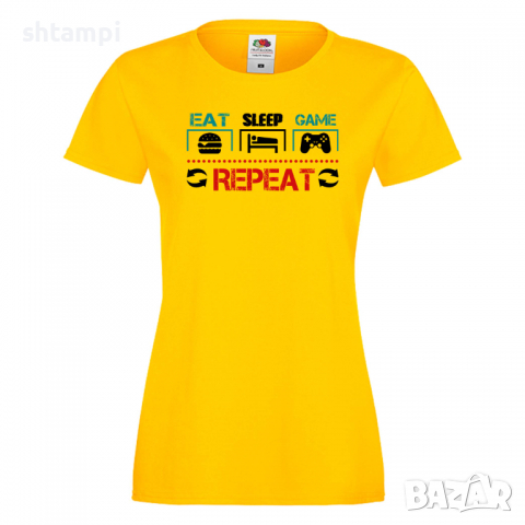 Дамска тениска Game 3,Eat,Sleep,GameRepeat,Ядене,Спане,Геймс, снимка 10 - Тениски - 36420309