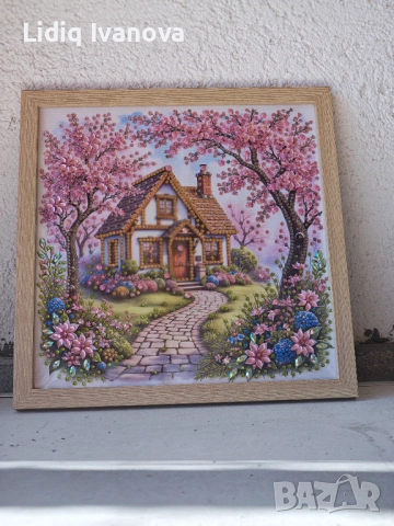 Готов частично облепен диамантен гоблен , снимка 3 - Гоблени - 53828348