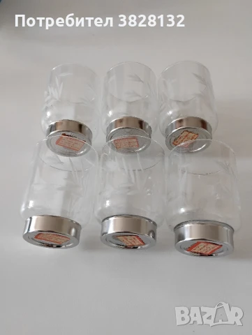 ретро чашки за ракия ръчно гравирани, снимка 3 - Колекции - 51284450