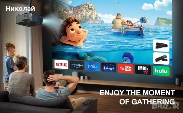 WIMUS 4K проектор 5G WiFi Bluetooth Full HD, снимка 5 - Плейъри, домашно кино, прожектори - 41730379