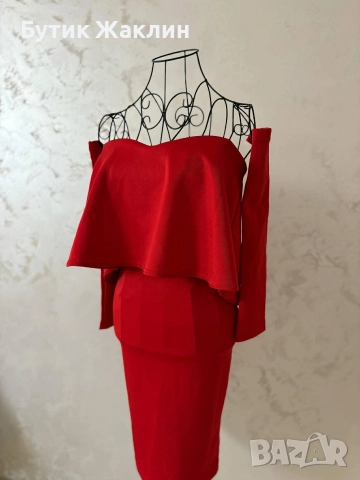 Елегантна дамска рокля , снимка 2 - Рокли - 52716434