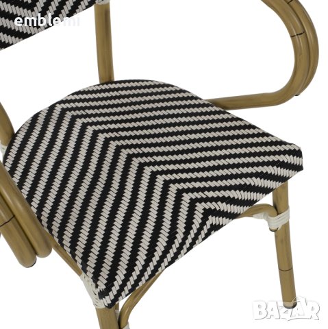 Стол трапезен градински HM5861.01 BAMBOO LOOK Черен, снимка 8 - Столове - 44275372