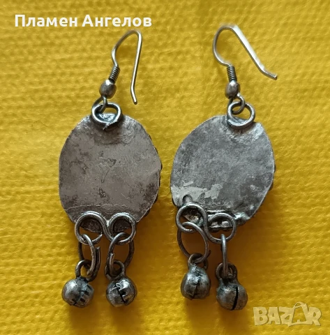 Стари посребрени обеци-рядка находка, снимка 3 - Обеци - 51248383