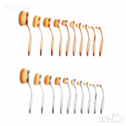 Овални четки за грим 10 броя Шенжен Aishangmei Козметика HZS63