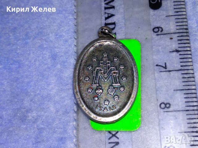 СТАРА ПОСРЕБРЕНА РЯДКА ДВУСТРАННА ИТАЛИАНСКА РИМОКАТОЛИЧЕСКА ИКОНКА - МЕДАЛЬОН 37479, снимка 6 - Антикварни и старинни предмети - 40684998