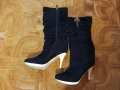 Дамски боти от велур на Tendenz , размер 38,дължина на стелката 24.5, снимка 3