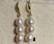 Висящи Обеци с сладководни перли , снимка 3