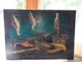 Стара картина масло на платно на Portaluppi, снимка 6