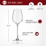 DH Crystal Wine Glasses Комплект 2 чаши за червено вино 460 гр., снимка 2