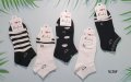 Дамски чорапи черно с бяло с усмивка N136, 10 броя в пакет