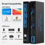 Нов превключвател USB 3.0 KVM за 2 компютъра 1 монитор и 4 USB 3.0 , снимка 7