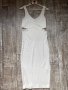 Елегантна нова ежедневна удобна бяла рокля рипс еластична рязана в талията, снимка 3