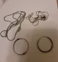 Дамски сребърни верижки/ колиета и две сребърни обеци, снимка 3
