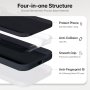 GOODVISH 3 в 1 Premium Silicone, Калъф за iPhone 15 6.1" (2023), черен, снимка 4
