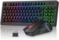 Нова Безжична гейминг клавиатура и мишка RGB TKL UK Layout за PC/конзоли, снимка 1